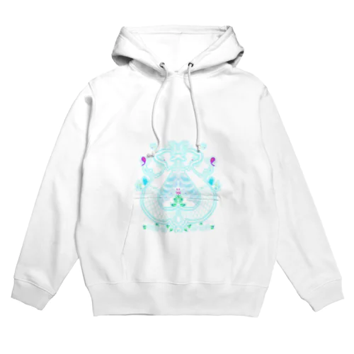 ツイン龍Dragon light blue Hoodie