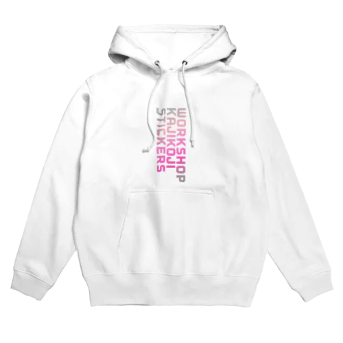 ピンクグラデーションロゴシリーズ(縦) Hoodie