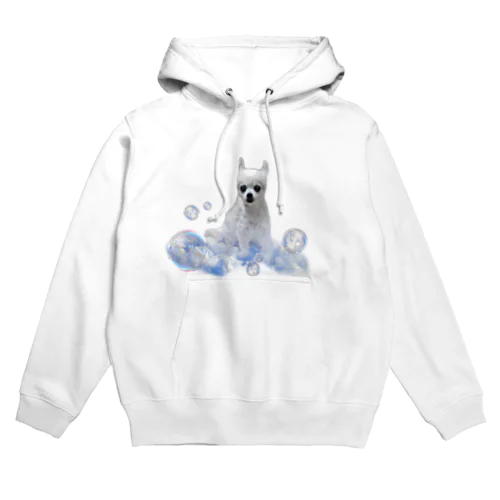 角刈りの犬　くものうえver Hoodie