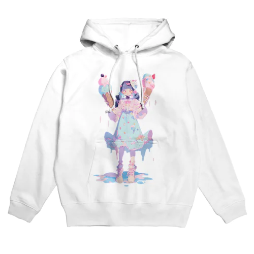 暑い夏はアイスだ015 Hoodie