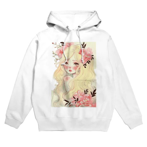 Pink Flower Hair Hoodie