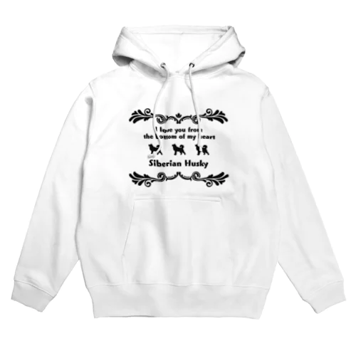 シベリアン ハスキー　wing　onehappiness Hoodie