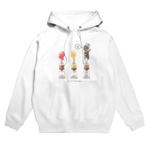 絵の具チューブからこんにちは！ダックス 3色ver.  Hoodie