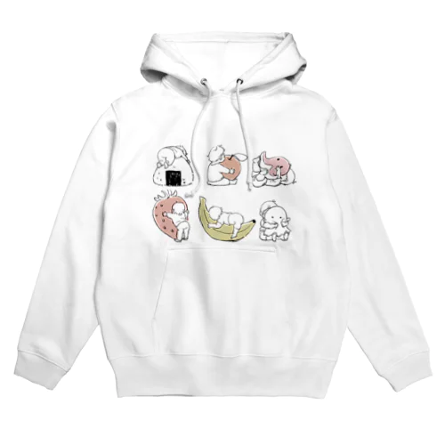 ハグする赤ちゃんまとめ(くすみカラー) Hoodie