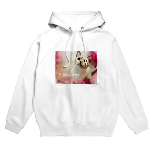 I love cats ① Hoodie