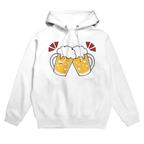 ビールジョッキで乾杯！イラスト Hoodie