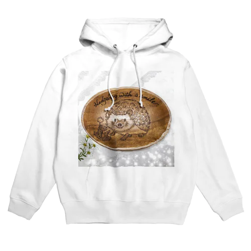 笑うハリネズミとタンポポの綿毛. Hoodie