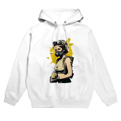 ガスマスク女の休憩 Hoodie