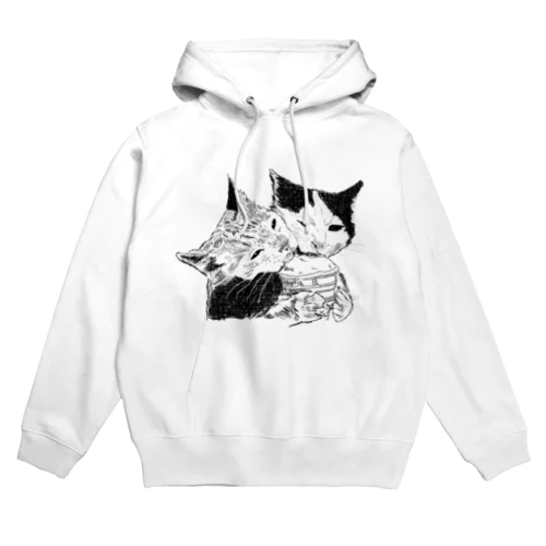 ソフトクリームを舐める猫達 Hoodie