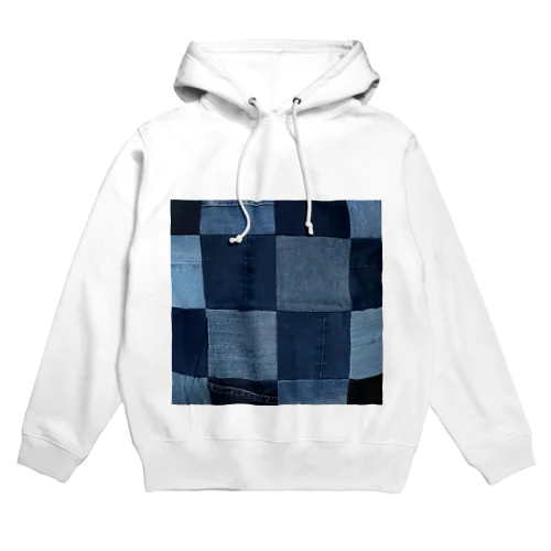 デニムパッチワーク Hoodie