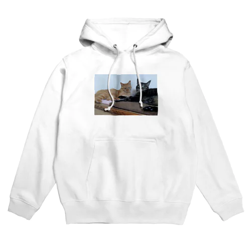 茶トラのちゃちゃとキジのつぶちゃん Hoodie