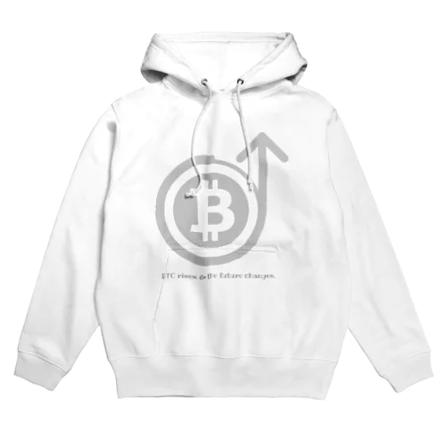 急上昇ビットコインシリーズ（灰ロゴ） Hoodie