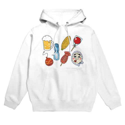 夏祭り・縁日セットイラスト Hoodie