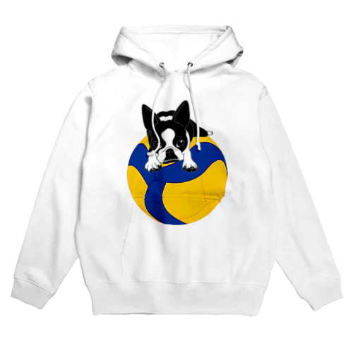 ボストンテリア(バレーボール青黃)[v2.7.5k] Hoodie