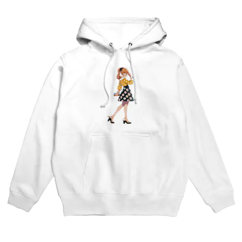 フラワードットスカートv2 Hoodie