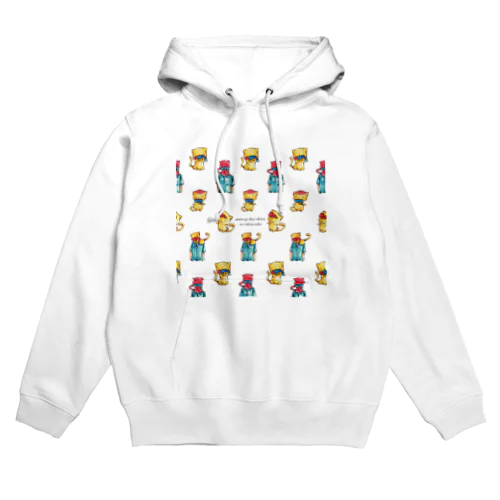 頭が赤い魚を食べた猫(集合) Hoodie