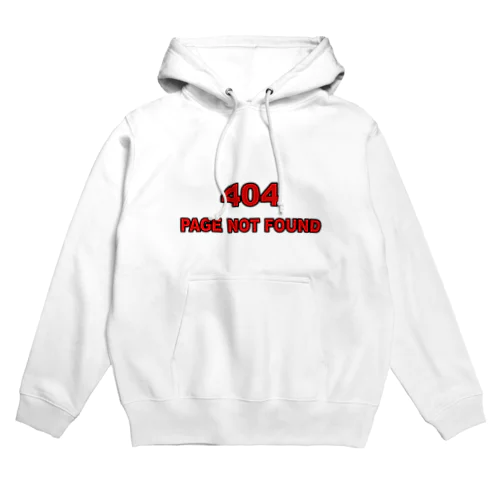 404 - NOT FOUND（黒フチver） Hoodie
