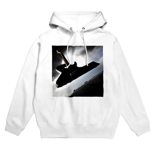 空中に浮いてる巨大ギター Hoodie