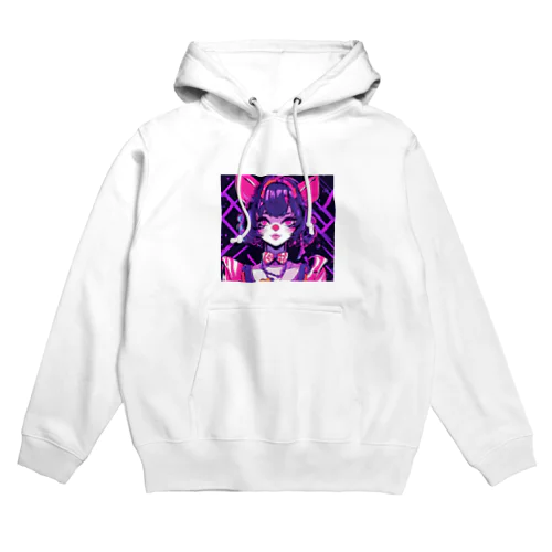 パンクビビッド・ピエロキャットレディ Hoodie