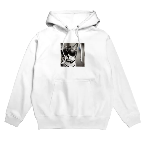 サングラスネコ Hoodie