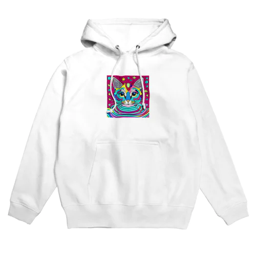 サイケデリックな猫 Hoodie