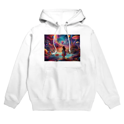 幻想的な世界にいる少女 Hoodie