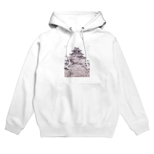 城と桜のコラボ Hoodie