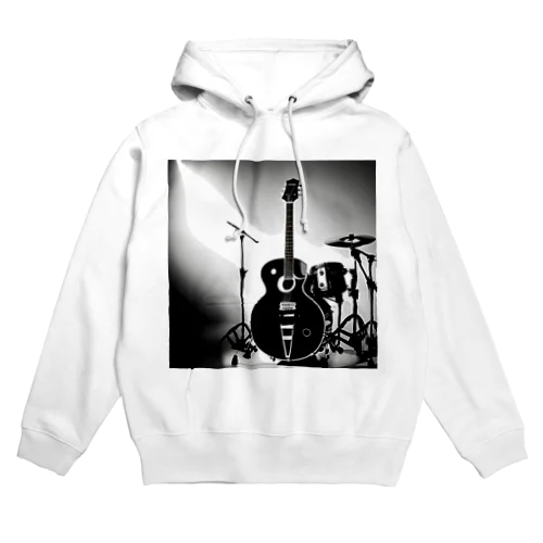 音楽の心・白黒で描かれた情熱の瞬間 Hoodie