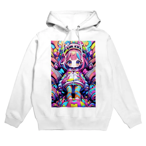 カラフルなgirl Hoodie