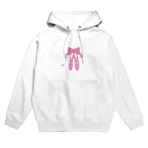 ピンクのバレエシューズ Hoodie