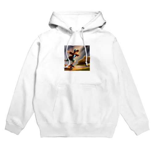 スケートボードの男の子 Hoodie