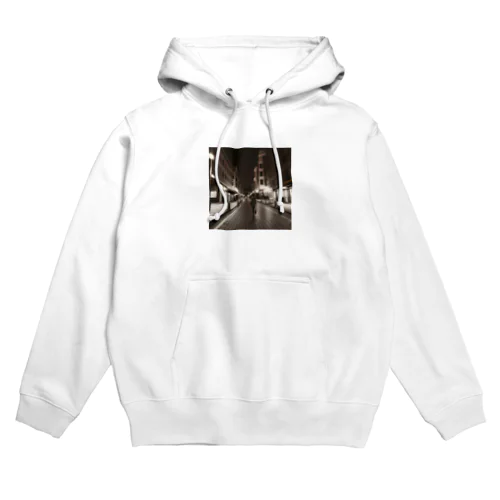 黒猫夜景 Hoodie