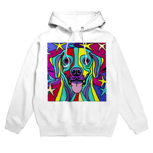 奇抜なアート風の可愛い犬のグッズ Hoodie