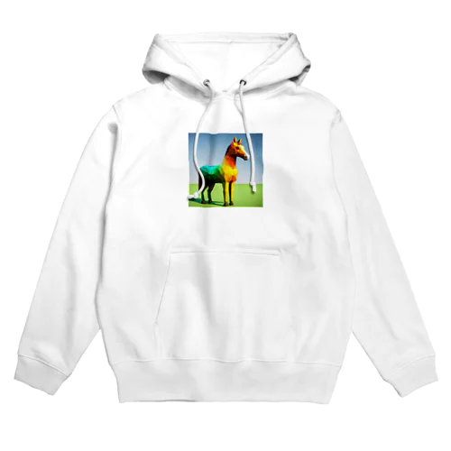 カラフルにたたずむ馬 Hoodie