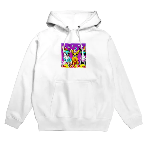 かぼちゃ大騒動！ハロウィン・チワワトリオの楽しいパーティー Hoodie