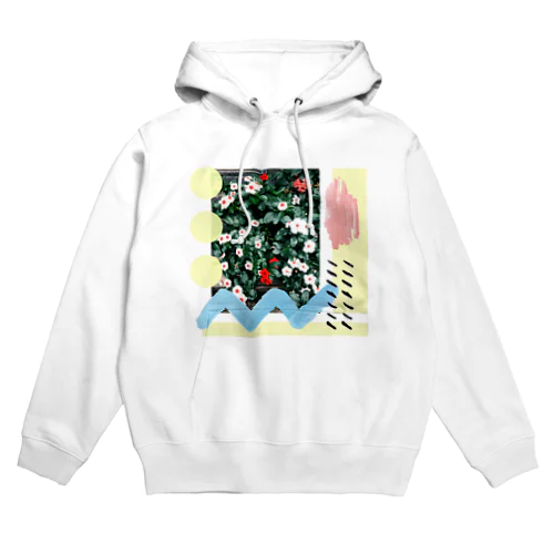 赤と白の花 Hoodie