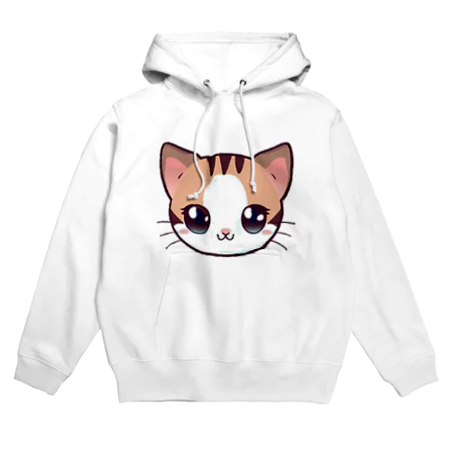 目を輝かせている猫 Hoodie