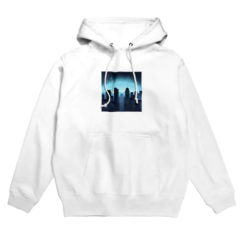 ミニマル未来都市　夜のシルエット Hoodie