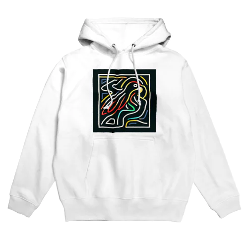 ナスカの地上絵「オウム」インスパイア01 Hoodie