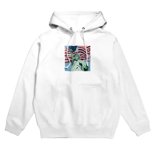 自由の女神とアメリカ国旗 Hoodie