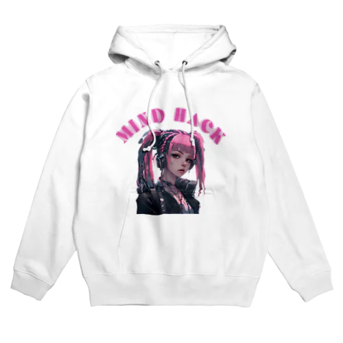 サイバーパンク少女　ツインテール Hoodie