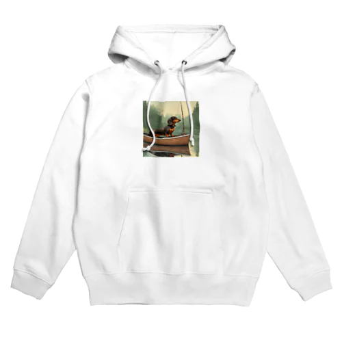 釣りをするダックスフンド Hoodie