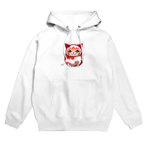 開運ダルマ猫ちゃん Hoodie