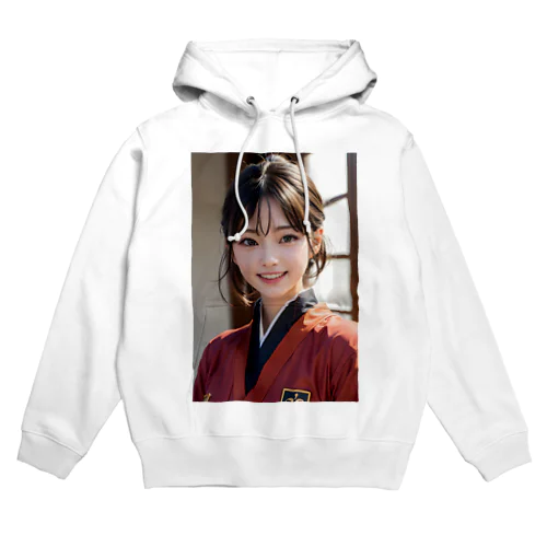 優しく微笑む町娘 Hoodie