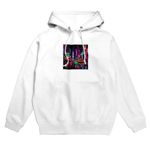 ネオン 夜景 Hoodie