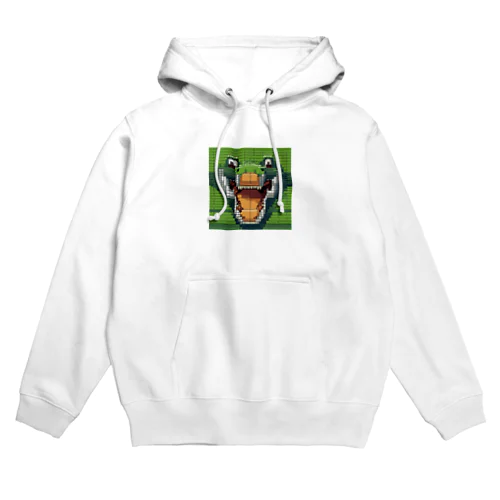 ピクセルで描かれたクールなワニ Hoodie