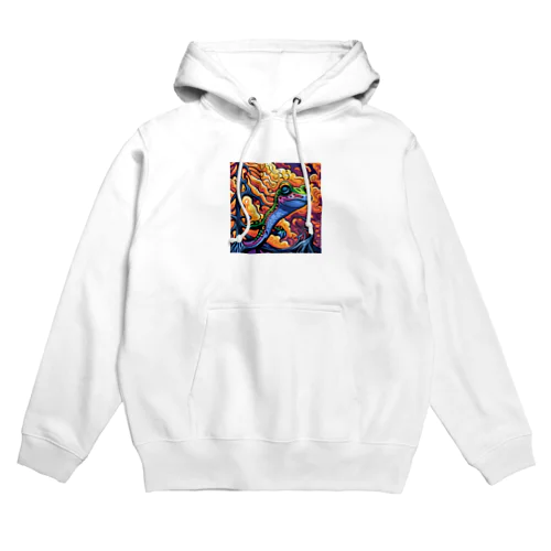 逞しいカエル Hoodie