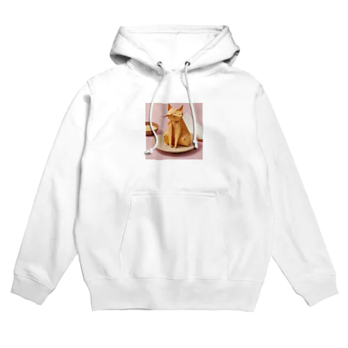 猫とご飯折り紙風 Hoodie