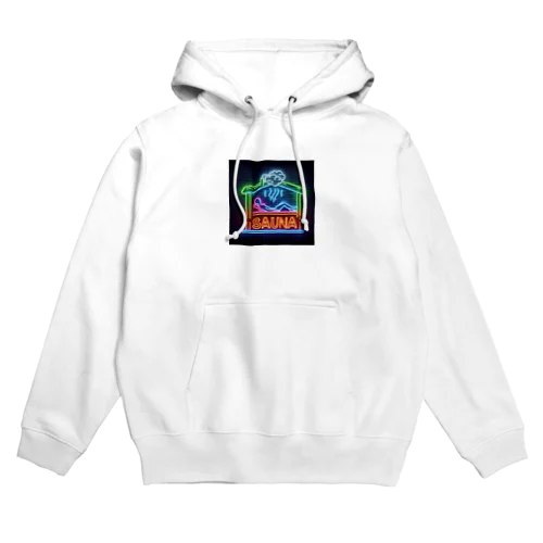 ネオン風サウナロゴ2 Hoodie