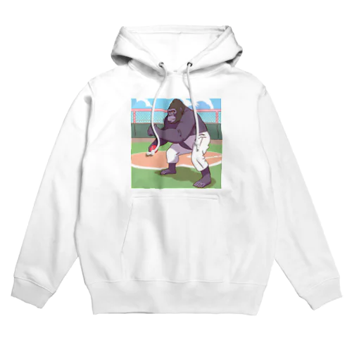 野球をしているゴリラ Hoodie